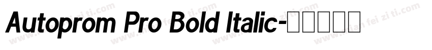 Autoprom Pro Bold Italic字体转换